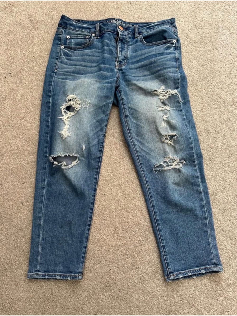 American eagle Distressed Blue Women's Jeans - Ripped Denim